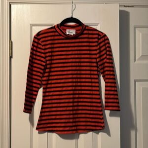 Vixen by Micheline Pitt black/orange bad girl top